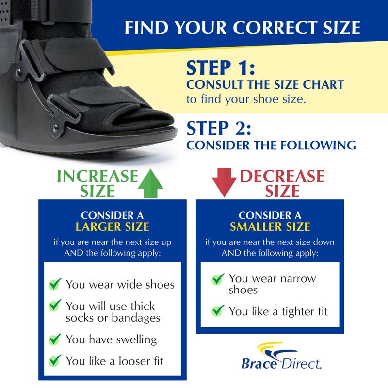 Brace Direct Tall Air CAM Walker Fracture Boot - Orthopedic Boot for Foot Fractures, Sprained Ankles & Surgery Recovery (Small - US Shoe Men 4.5-7 / Women 6.5-8) - Image 3